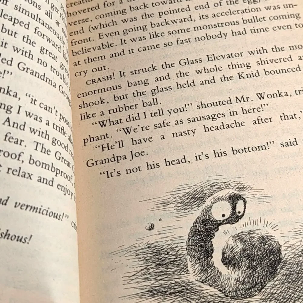 1972 Charlie and the Great Glass Elevator Roald Dahl Paperback Book